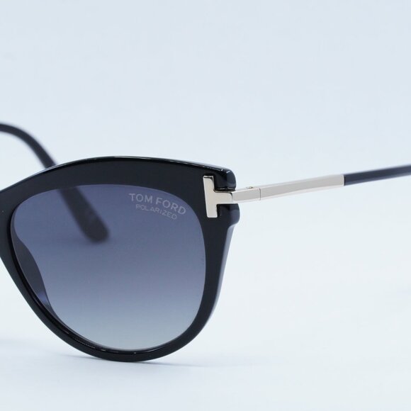 Tom Ford Kira FT0821 01D Sunglasses Black/Gold Cat Eye Frame, Polarized Lenses main image 7